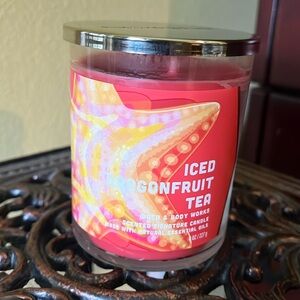 NIB ICED DRAGON FRUIT TEA  Single Wick Candle BY Bath & Body Works-NEW SCENT